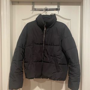 Black Puffer Jacket - Size L